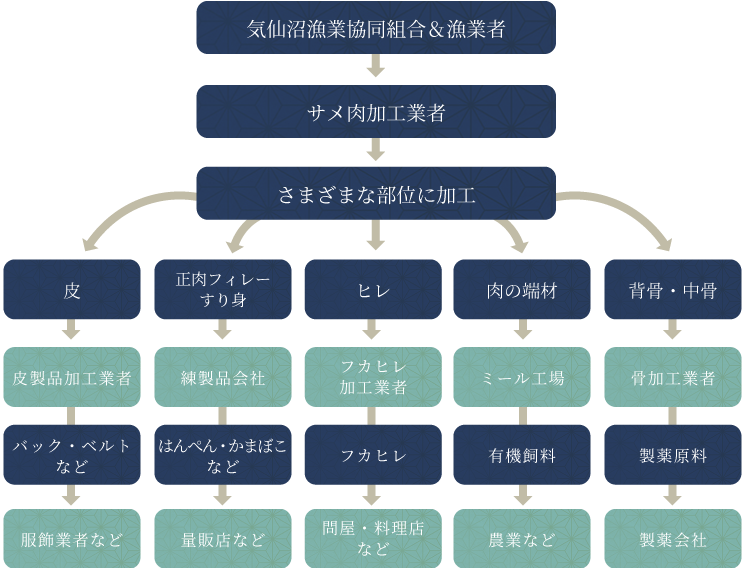 漁業者から卸業者までの流れ